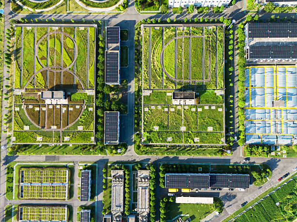 istock Solar power station and sewage treatment plant 2234013197