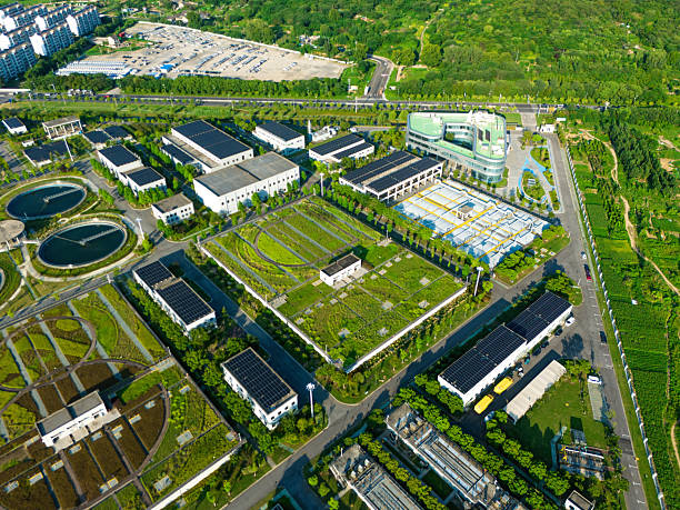 istock Solar power station and sewage treatment plant 2234013272