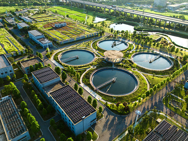 istock Solar power station and sewage treatment plant 2234013463