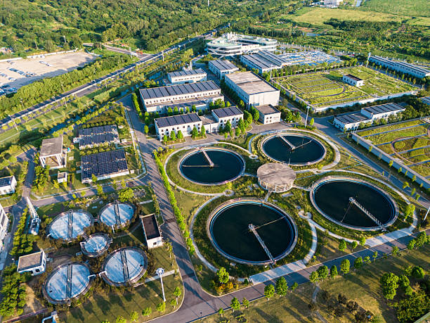 istock Solar power station and sewage treatment plant 2234013521