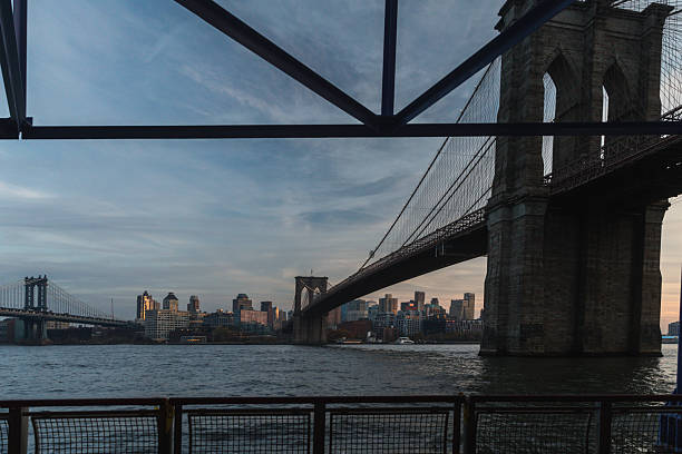 istock Sunset View of Manhattan Skyline and Brooklyn Bridge from Waterfront 2234019020