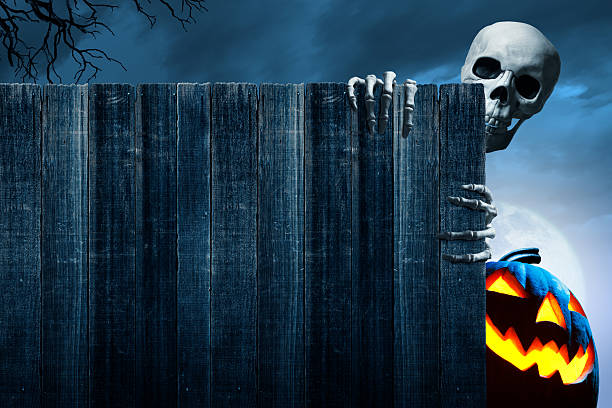 Silly dancing medical skeleton on grunge vintage background