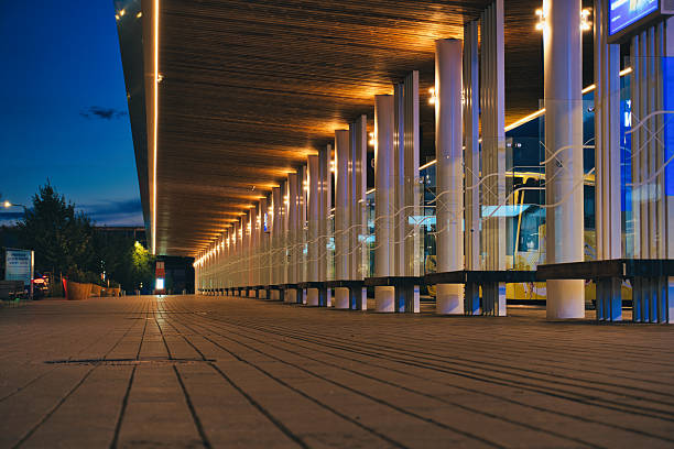 istock Modern Bus Stops at Terminal D, Tallinn, Estonia - Evening Cityscape 2234038499