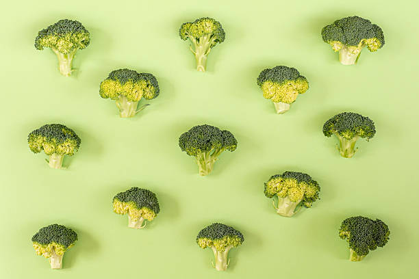 istock Green texture, pieces of broccoli from above 2234045910