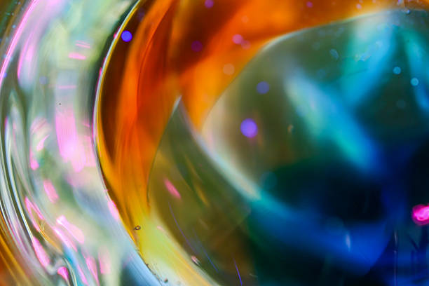 Abstract colorful glass macro image for background.