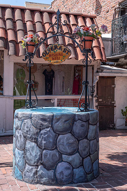 Los Angeles, CA, USA  September 5, 2025: A wishing well on Olvera Street in downtown Los Angeles, CA.