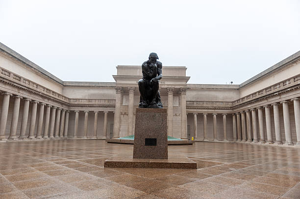 A woman looking at a sculpture at Rodin Museum @ Philadelphia, PA.