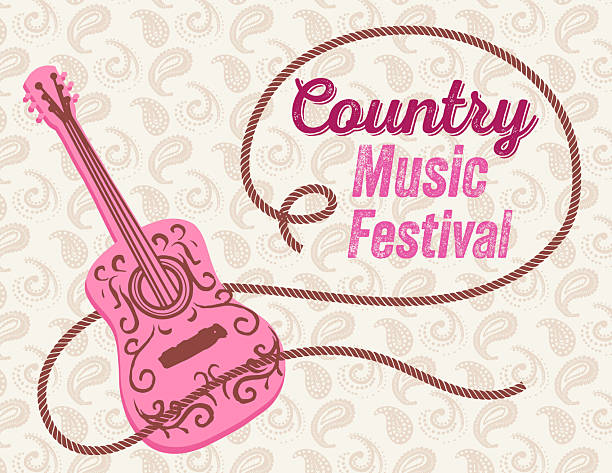 Cowgirl poster in pinks and browns with a lasso, guitar and text. Flat colors make it easy to edit. Comes with a high resolution jpeg. The background pattern is on its own layer so you can easily extract to use on its own. Could make a fun invitation template.