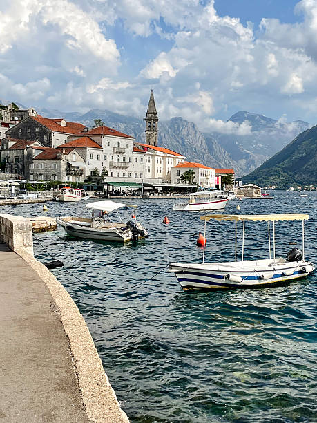 istock Fishing Boats Docked in Perast, Montenegro 2234058636