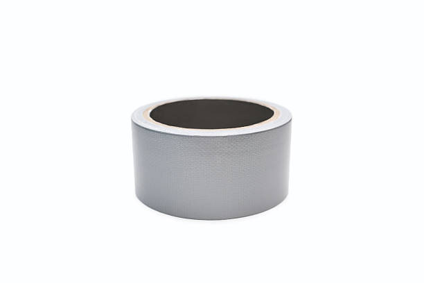 istock Roll of gray adhesive tape on a white background 2234059111