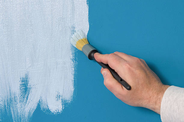 istock Painting a wall, focus on the texture of fresh paint 2234068302
