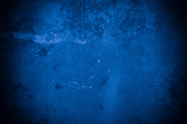 Old wall pattern texture cement blue dark abstract  blue color design are light with black gradient background.