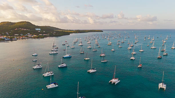 istock Multiple Sailboats Anchored in Martinique Waters 2234072896