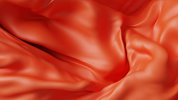 istock The background image of the fluttering cloth has bold orange colors and patterns. 2234079226
