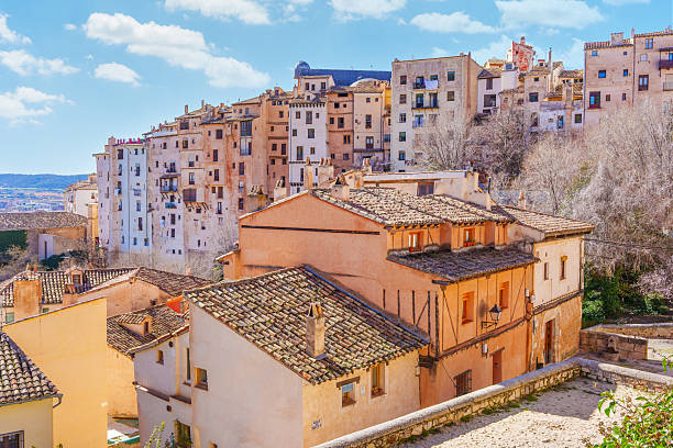 Cuenca houses perched on hillside overlooking scenic valley
