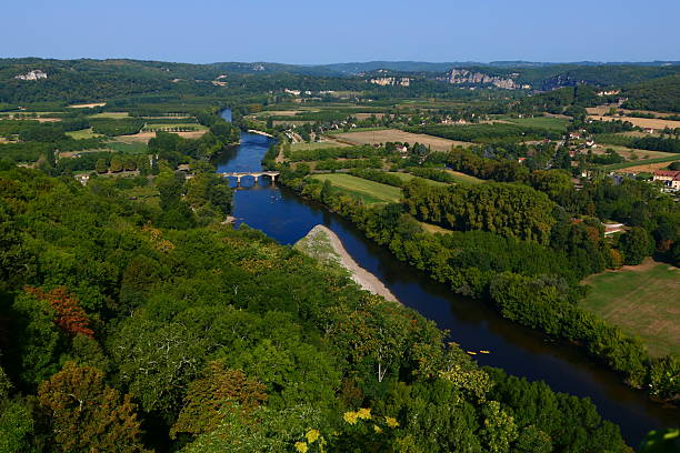 Europe, France, Quercy, view of the Lot Valley near St Martin Labouvel