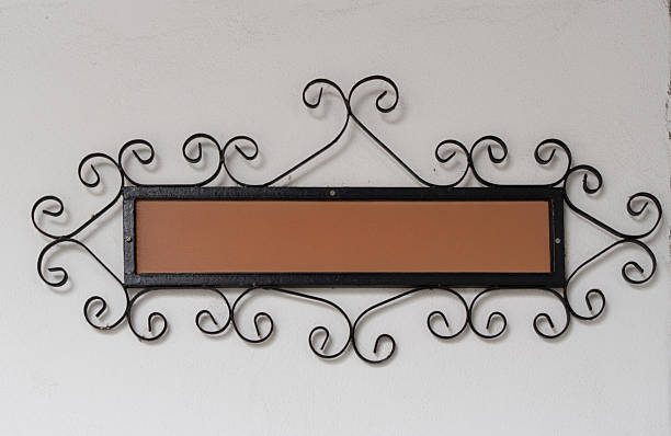 Black Metal Ornaments Sign for Internal Signage.