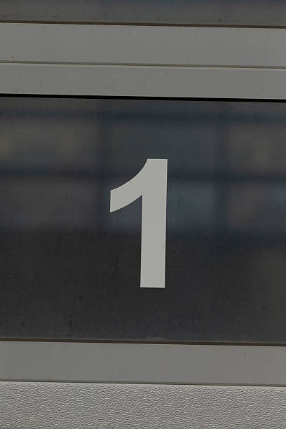 istock Minimalist Image of Number 1 on Modern Glass Surface 2234096075