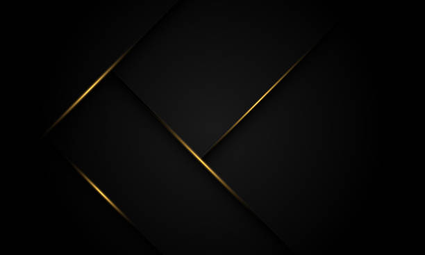 istock Abstract black metallic shadow gold ligth geometric design modern luxury futuristic background vector 2234096885