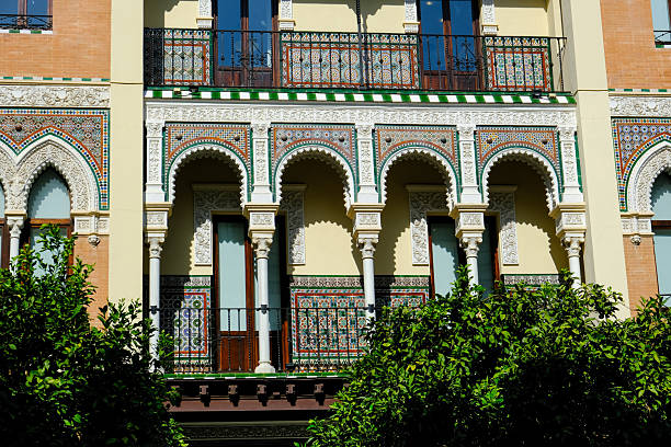 Facade of a house in Frigiliana, Andalusia, Spain