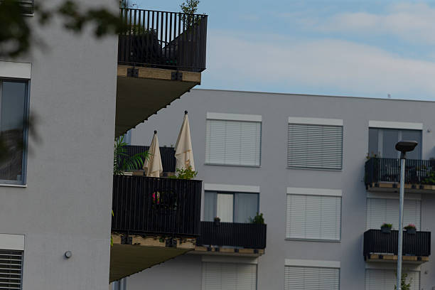 istock Contemporary Modern Apartment Balconies Located in Urban Setting 2234104626