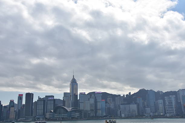 Hongkong, China : December 26, 2023: Modern financial skyscrapers in Hong Kong