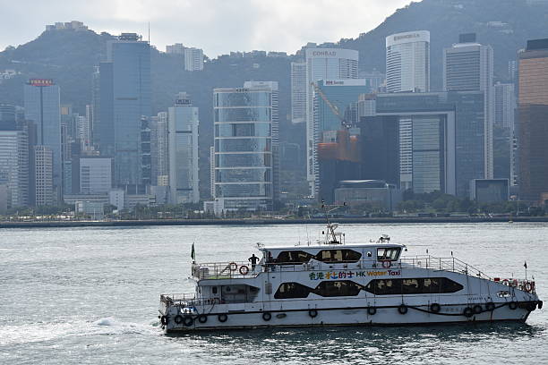 Victoria Harbor, Hong Kong: December 24, 2023: Hongkong Ferry