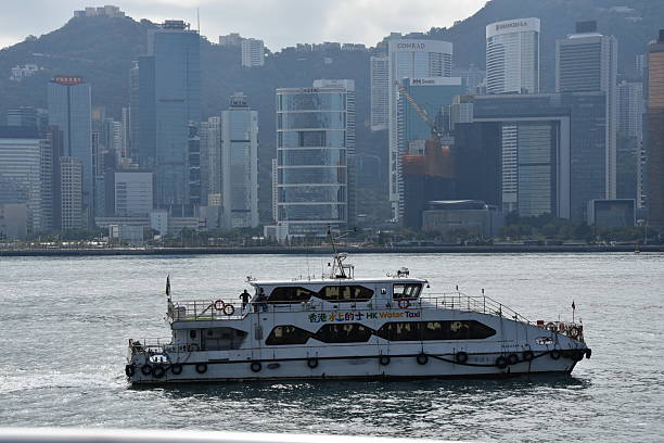 Victoria Harbor, Hong Kong: December 24, 2023: Hongkong Ferry