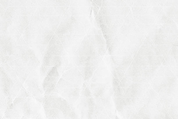 Closeup of white crumpled paper for texture background
