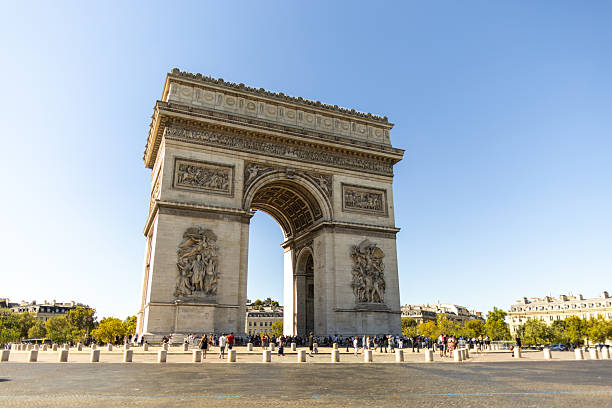istock Arc de triomphe at beautiful sunny day, Paris 2234115764