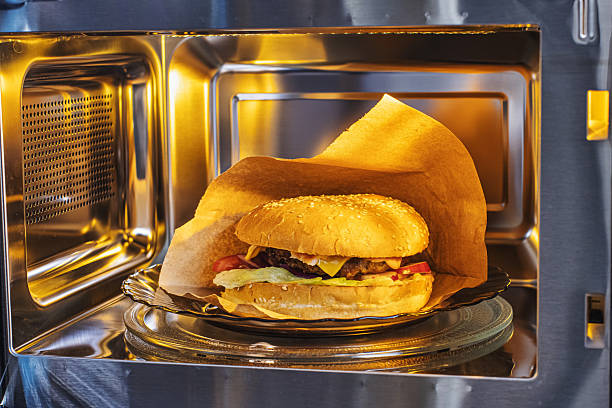 Burger in microwave