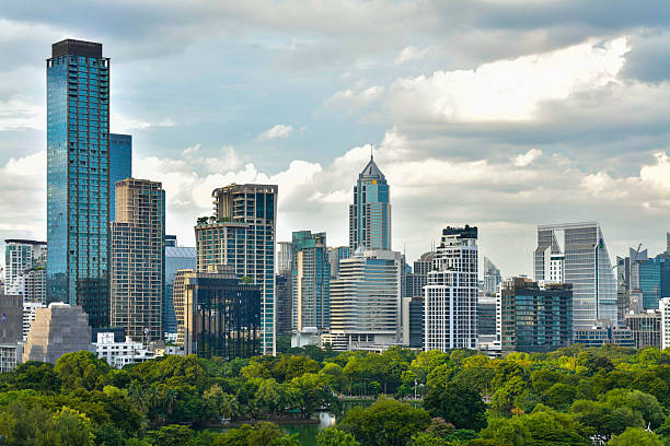 istock Bangkok city skyline with Lumpini park from top view 2234121507