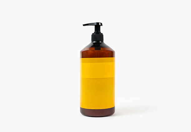 Reusable Amber Plastic Pump Bottle for Lotion or Soap