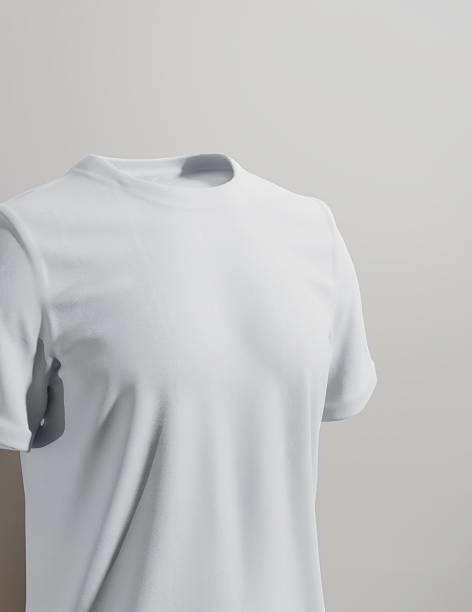 istock Minimalist white t-shirt mockup on a mannequin. 2234128928