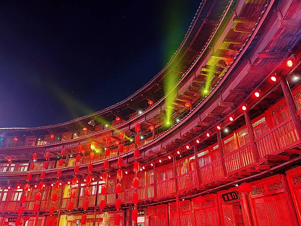 Light Effect of Fujian Tulou, Wan Hing Lou