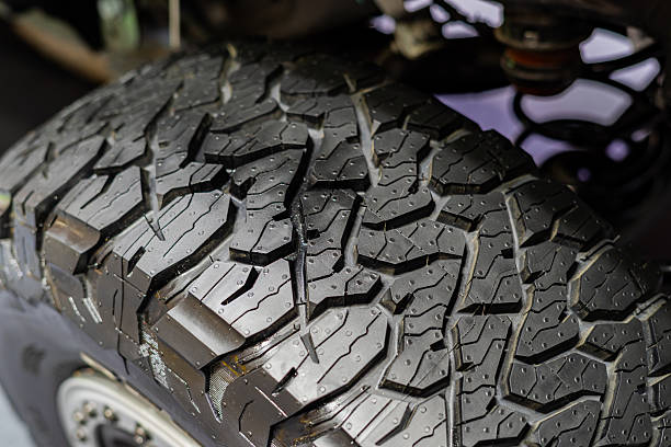 istock New black rubber wheels for cars 2234130436