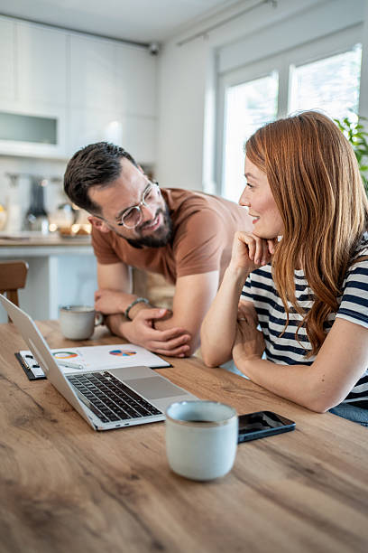 istock Young couple working from home having a productive meeting 2234132546