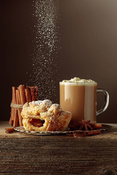 istock Vienna strudel and caffe latte on an old wooden table. 2234140720