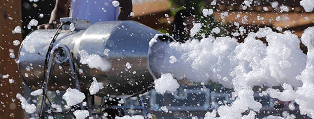 foam machine attraction at the resort