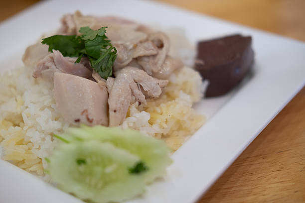 istock Steamed rice topped with chicken 2234149596