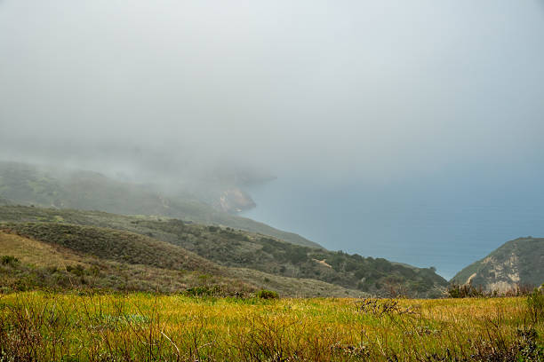 Clouds Fill Chinese Harbor in Channel Islands National Park on Santa Cruz Island