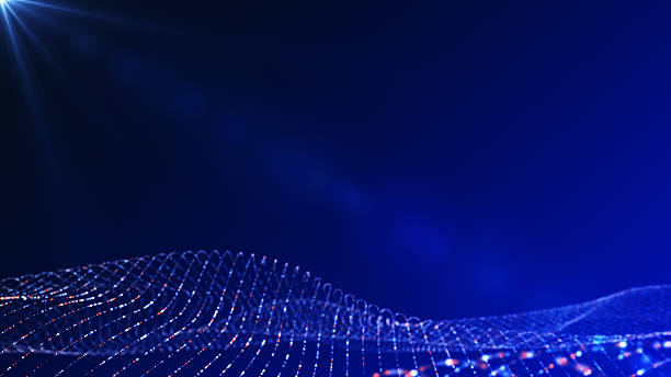 istock Futuristic line wave background 4K stok video 2234154238