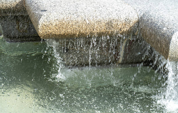 istock Fountain water splash, waterfall cascade summer textured background 2234159320