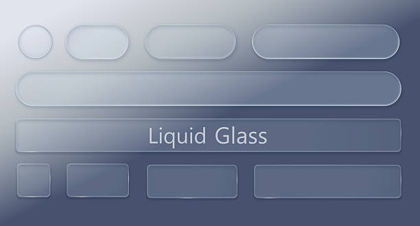 stockillustraties, clipart, cartoons en iconen met vector transparent glass design elements. - drukknop
