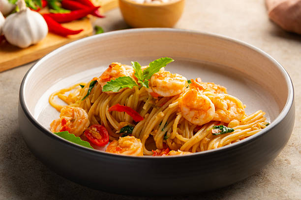 istock Spicy Stir Fried pasta seafood 2234168958