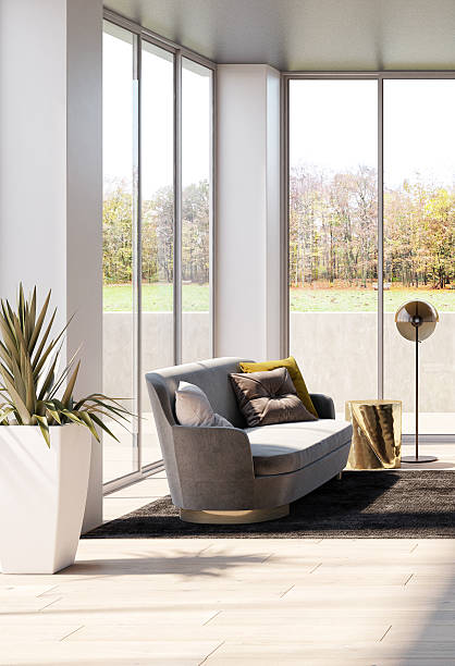 istock Large luxury modern bright interiors Living room mockup illustration 3D rendering image 2234172896
