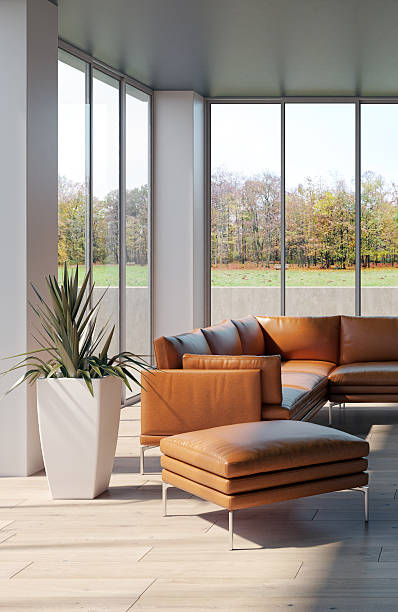 istock Large luxury modern bright interiors Living room mockup illustration 3D rendering image 2234172938