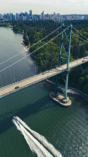 istock Mountain and Ocean View with Urban Bridge in Canada 2234173966