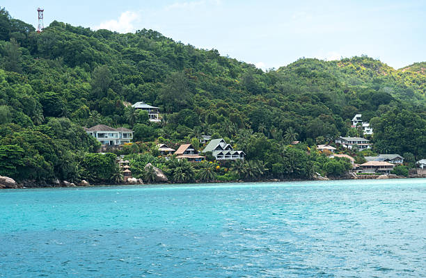 Amazing landscape of La Digue Island in the Seychelles Archipelago.