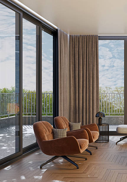 istock Large luxury modern bright interiors Living room mockup illustration 3D rendering image 2234175838